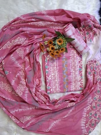 Block and Batik combination Three piece